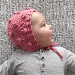 PDF Knitting Pattern Bobble Baby Bonnet Knitting Pattern 0-24 Months image 7