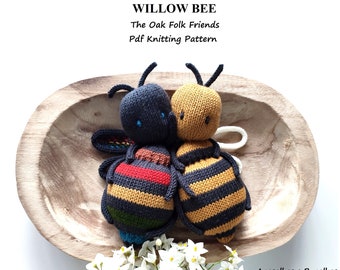 Willow Bee Knitting Pattern | Amigurumi Pattern | Pdf Knitting Pattern Pattern