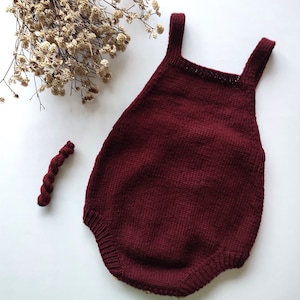 Fall Duo Baby Romper Knitting Pattern Baby Romper Pattern PDF Knitting Pattern 0-24 Months image 7