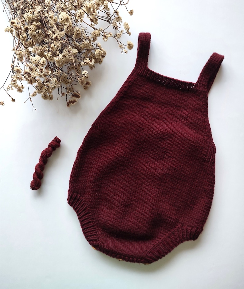 Fall Duo Baby Romper Knitting Pattern Baby Romper Pattern PDF Knitting Pattern 0-24 Months image 7