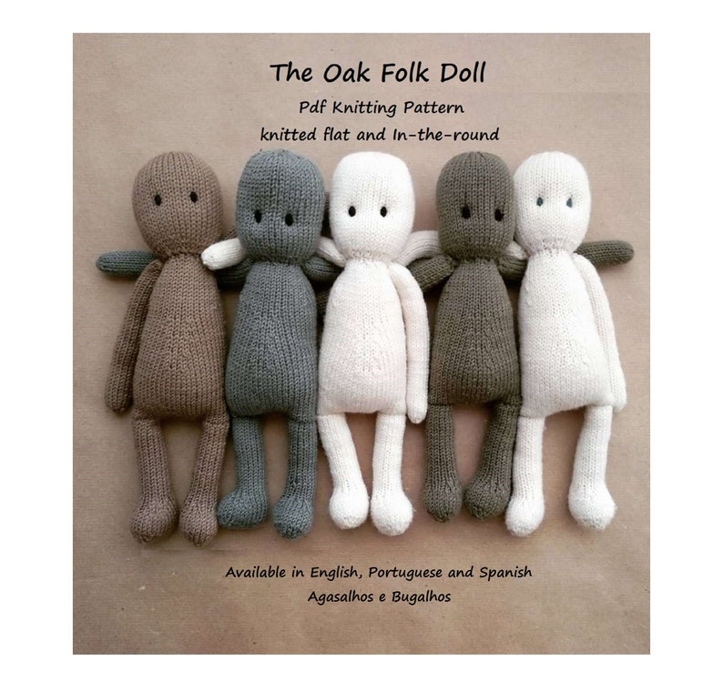 PDF Knitting Pattern The Oak Folk Doll Knitting Pattern Amigurumi Pattern image 1