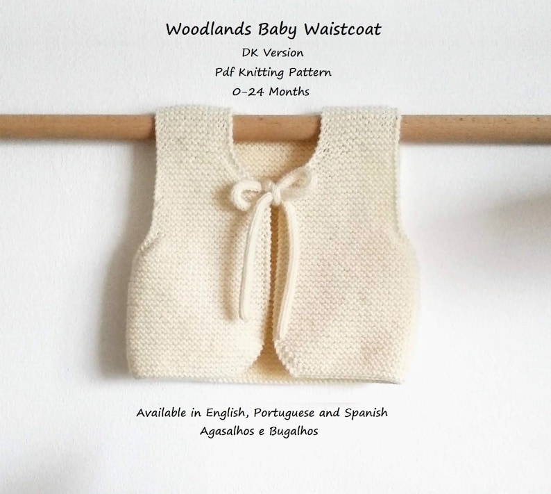 PDF Knitting Pattern Woodlands Baby Waistcoat Knitting Etsy