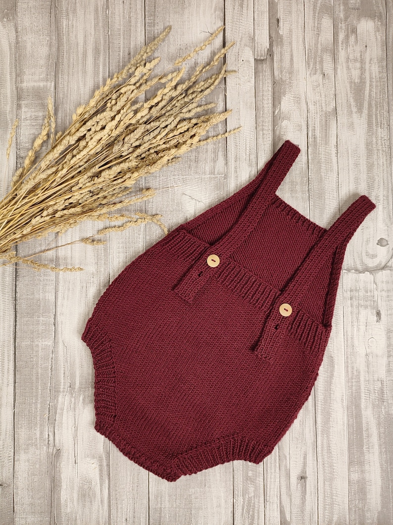 Fall Duo Baby Romper Knitting Pattern Baby Romper Pattern PDF Knitting Pattern 0-24 Months image 10