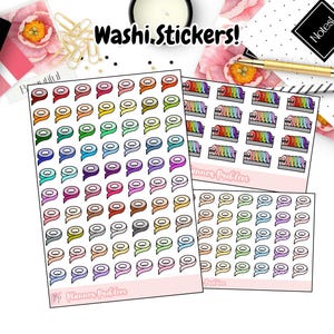 Washi Tape Planner Stickers Stickers! {SHIPPED} | 3 Sheets to Coose From! // Premium Matte Paper // |Planner Problem