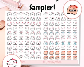 Doodle Character Emojis! // 18 Hand-Drawn Characters Included // Printable Planner Stickers // JPG, PDF, Cut File | Planner Problem