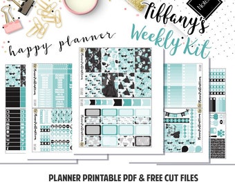 Tiffany's! // Printable Weekly Planner Kit// 5 Pages // Fits Happy Planner Vertical// Included: JPG, PDF, Cut File | PlannerProblem