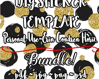 Planner Sticker Template! | Full Planner Sticker Editable Kit! // Erin Condren Horizontal