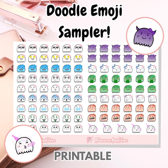 落書きキャラクター絵文字サンプル！ // 手描きキャラクター18体収録 