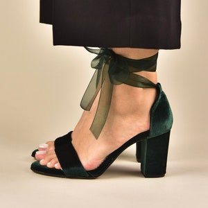 dark green wedding shoes