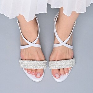 SALE Wedding shoes/ Bridal shoes white/ Wedding heels/ Bridal shoes heels/ White leather wedding shoes/ SIMPLE N' SWEET