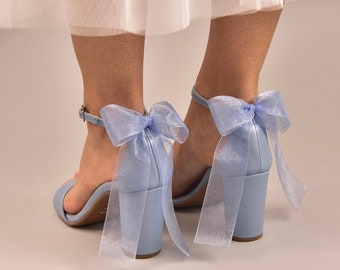 Block heel wedding sandals blue, Wedding heels, Bridal heels for brides, Wedding shoes blue, Sandals for brides - Fairytale on the heel