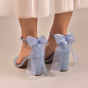 Block heel wedding sandals blue, Wedding heels, Bridal heels for brides, Wedding shoes blue, Sandals for brides - Fairytale on the heel
