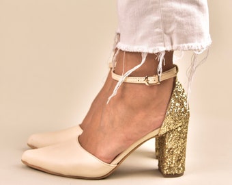 Ivory Block Heels - Etsy Ireland