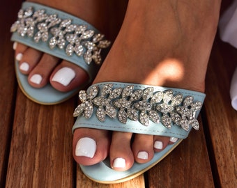 light blue sandals for wedding