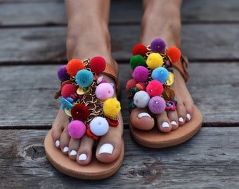 Bunte Sandalen Etsy