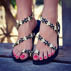 Black sandals, Sandals Women, Greek Leather sandals, Dress Sandals, Summer Sandals, Beach Sandals &quot;Jasmine&quot;