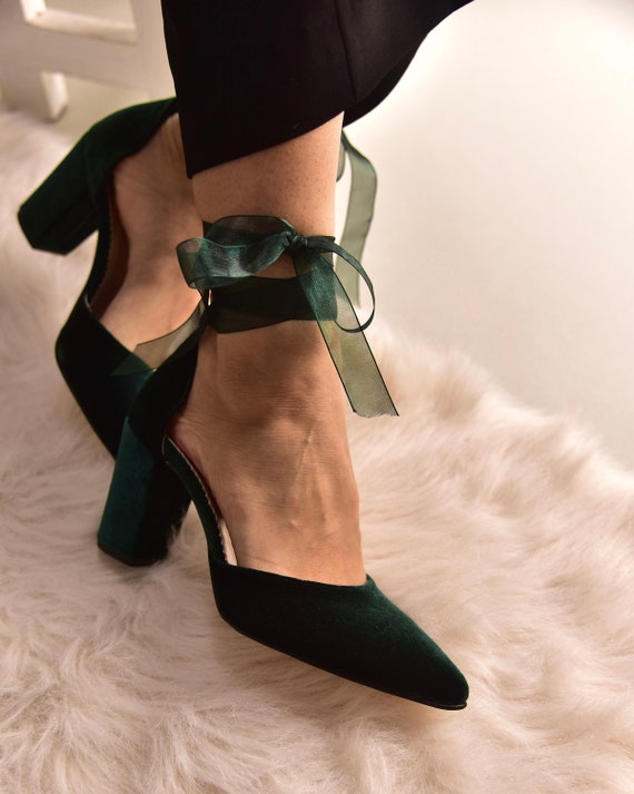 LIMITED COLLECTION Green Satin Strappy Platform Heels In Wide E Fit & Extra  Wide EEE Fit | Yours Clothing