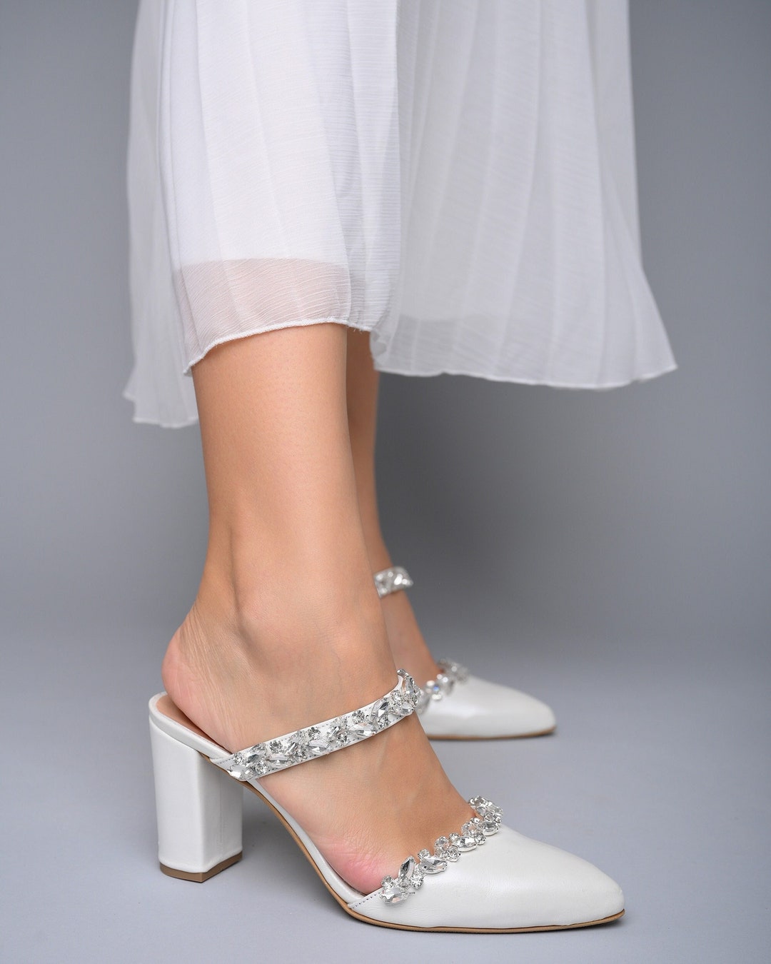 Mid Heel Wedding Shoes | Mid Heel Bridal Shoes – Phoenix England