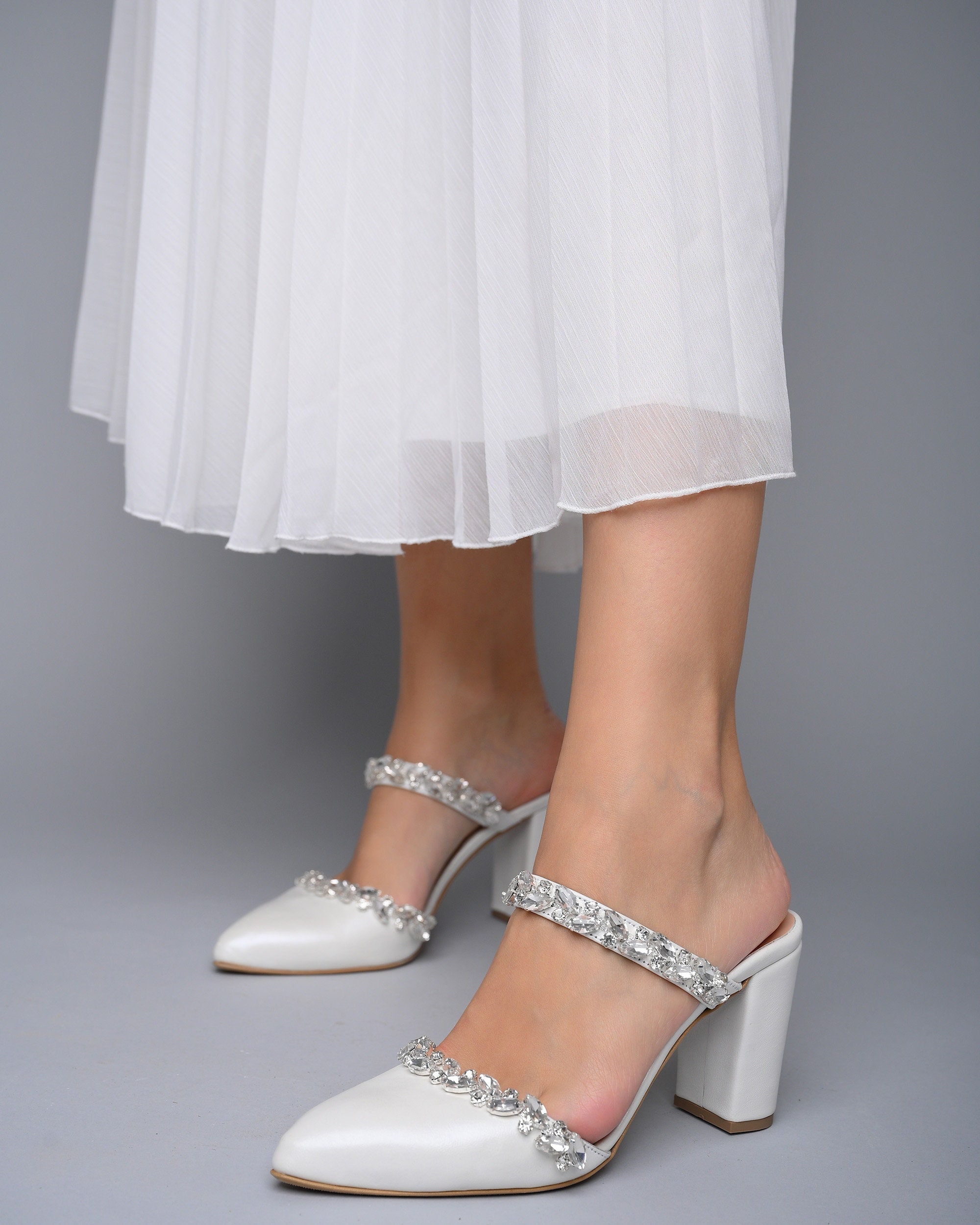 white pump shoes wedding