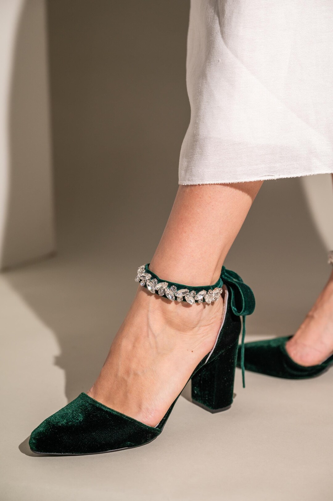 emerald green wedding shoes