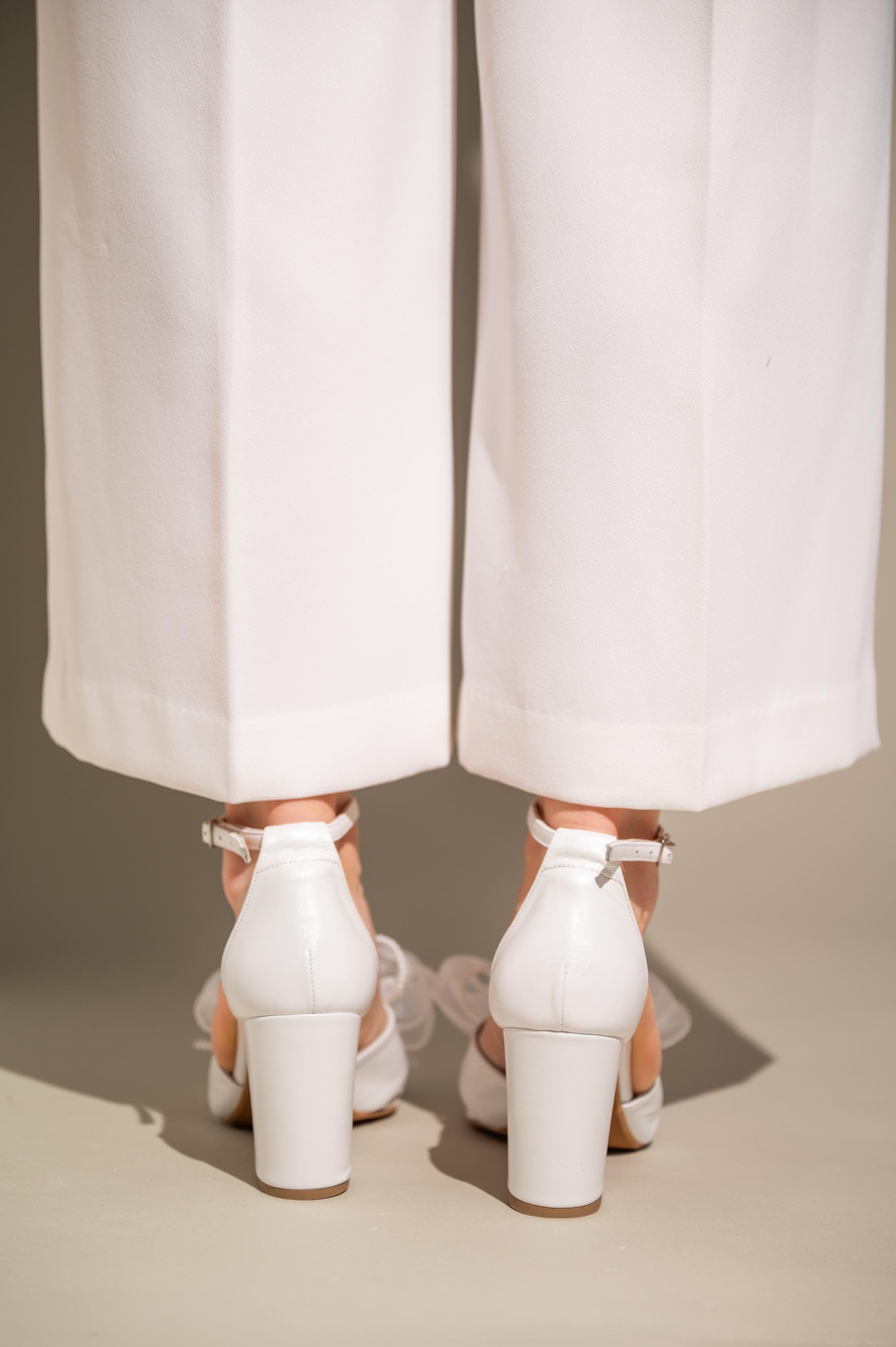 White Bridal Shoes with Bow, Wedding Shoes for Bride - Etsy Portugal
