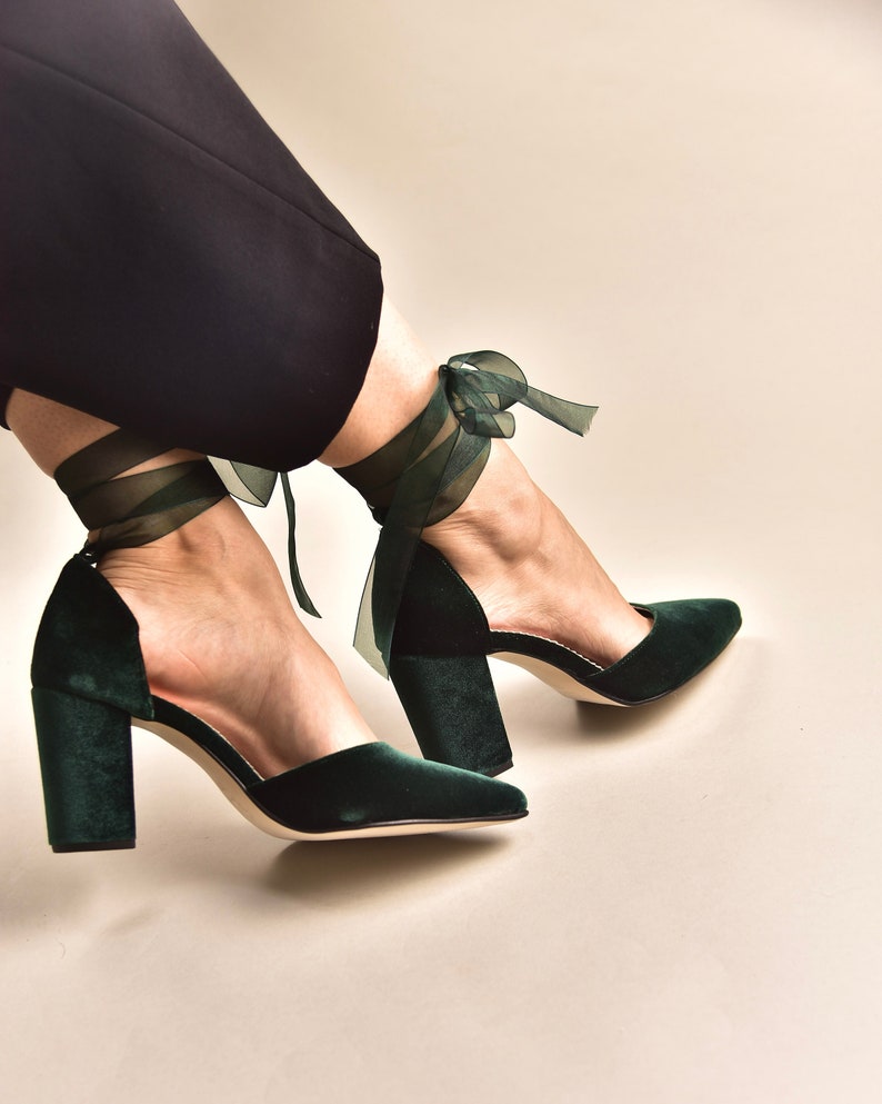 dark green heels