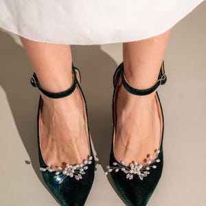Emerald Green Velvet Wedding Shoes