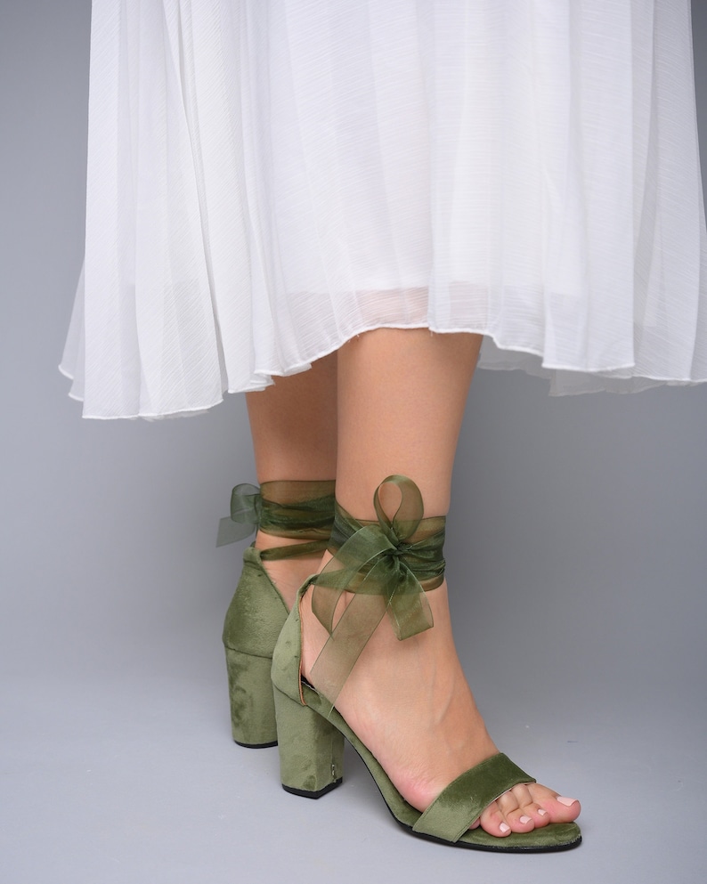 wedding shoes sage green