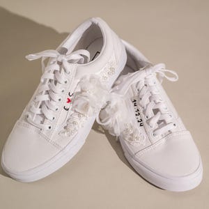 Wedding Sneakers, Vans Wedding shoes, Bridal Sneakers, Husband & Wifey Shoes, Wifey Vans, Wedding Converse, Wedding Vans, Personalized shoes