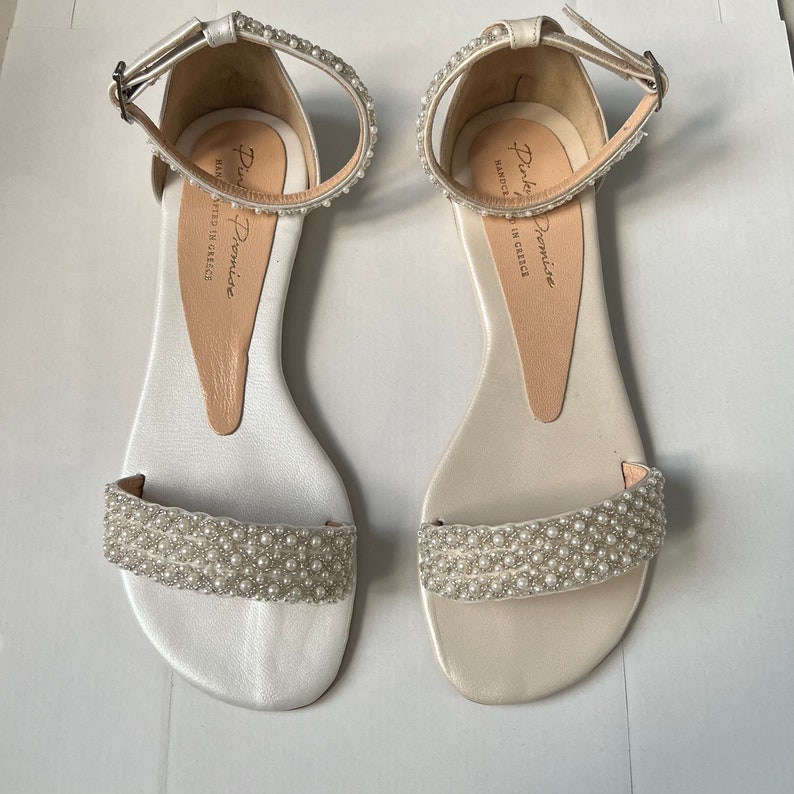 wedding sandals ivory