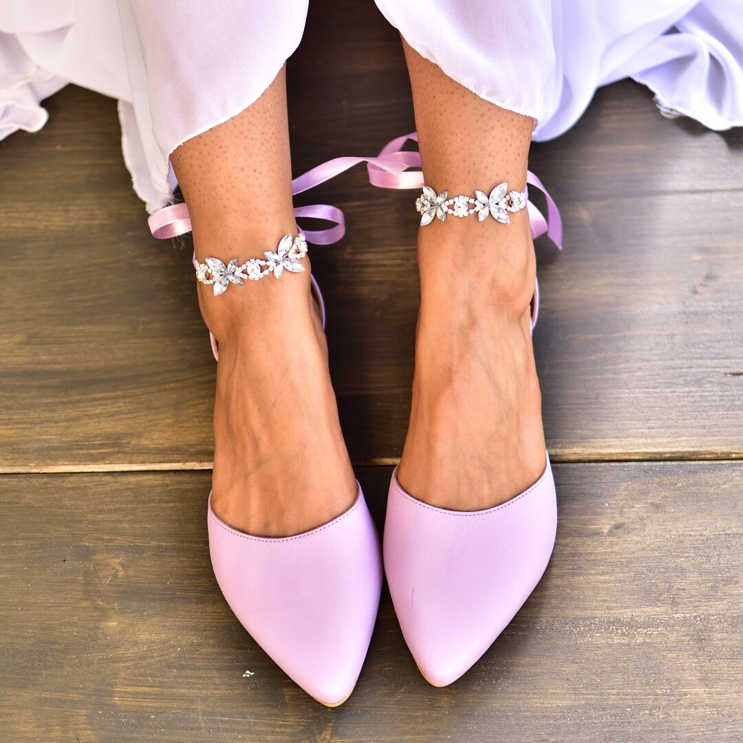 Wedding Shoes for Bride Low Heel Bridal Shoes Flats Wedding Etsy