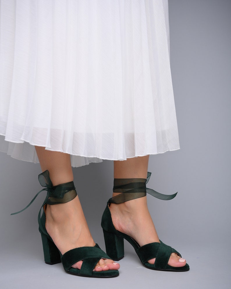 green wedding shoes