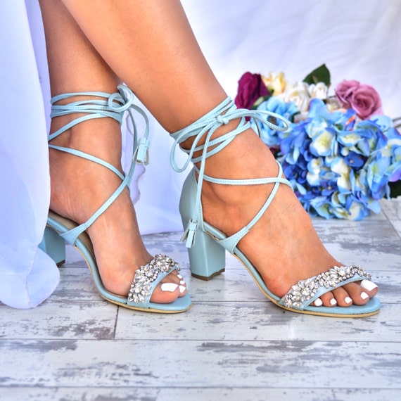 Scarpe da sposa Sandali da sposa blu Sandali da sposa | Etsy Italia