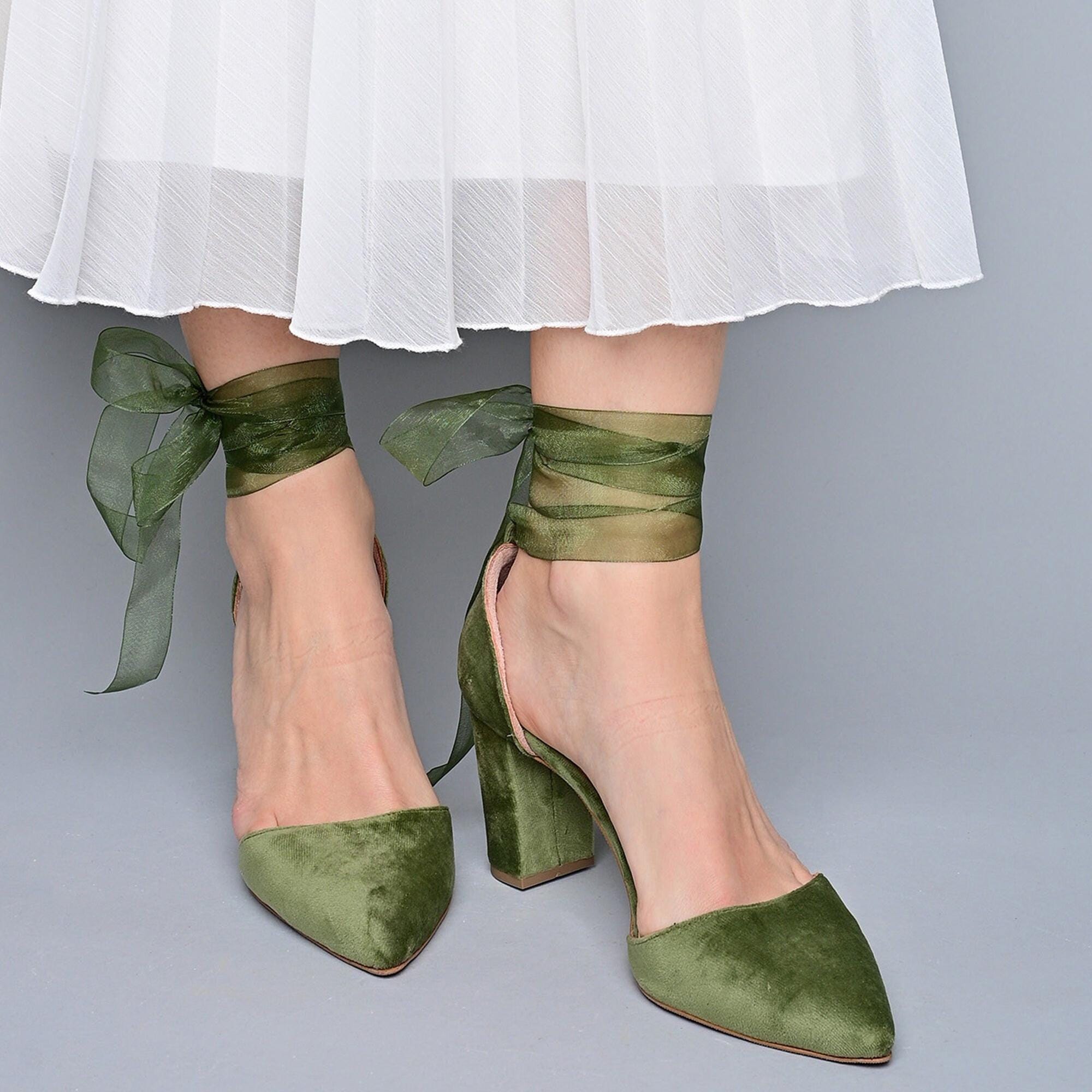 green emerald velvet dress Oxford Earthing Boots Green Women's