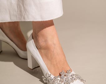 White Wedding Shoes: Leather Bridal Shoes