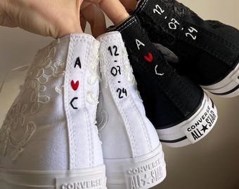 Personalisierte Converse-Sneaker für die Hochzeit: Maßgefertigte Brautsneaker