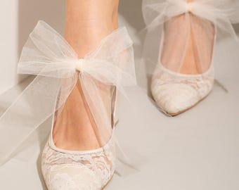 Lace Bridal Shoes, Ivory Wedding Shoes