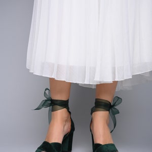 green heels, bridal shoes