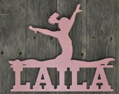 Gymnast Wall Door Hanging Personalized Name Gymnastics Sign