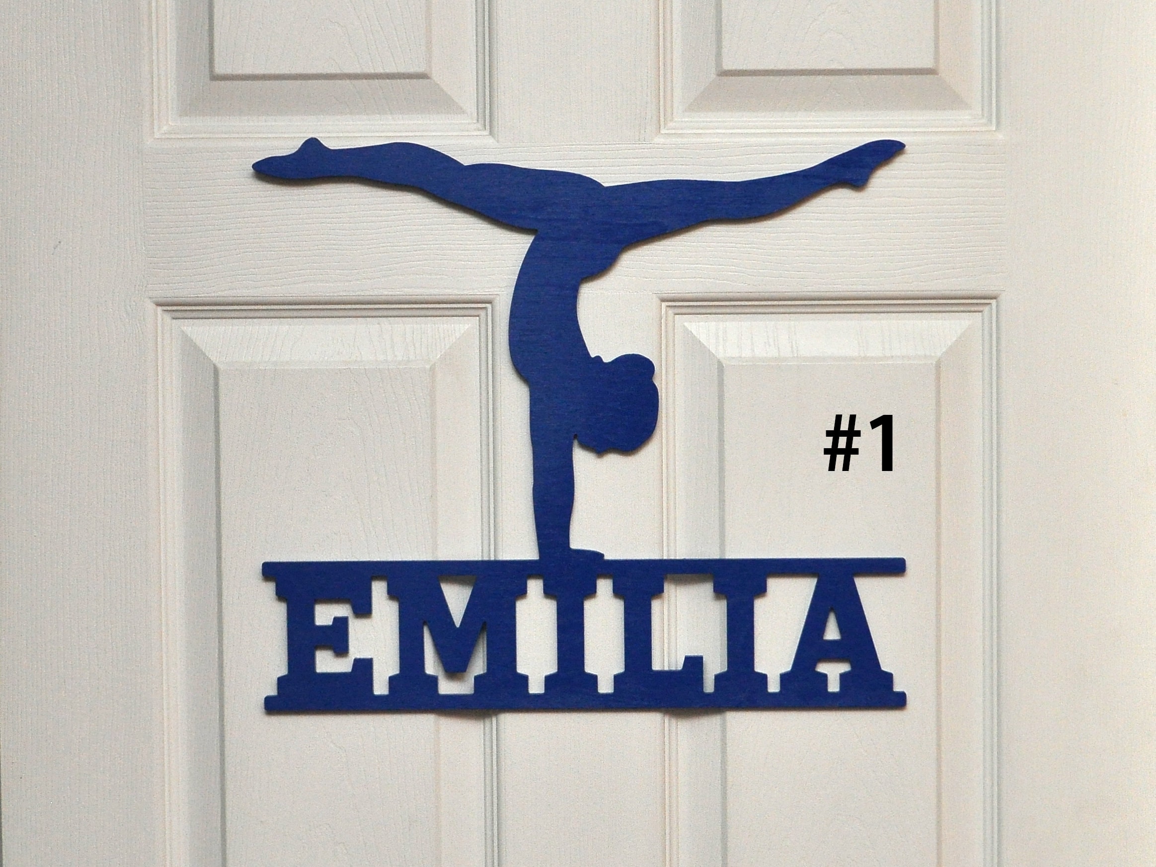 Gymnast Wall Door Hanging Personalized Name Gymnastics Sign Etsy