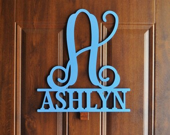 Monogram Name Wall Door Hanger, Custom Name Initial Sign, Kids Room Decoration, Girls Name Sign, Monogram Home Decor