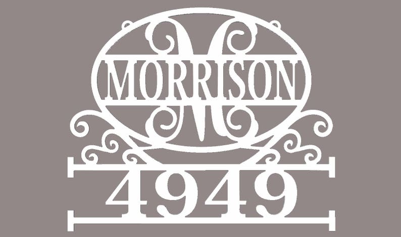 Personalized Monogram Oval Welcome Door Hanger
