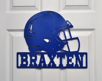 Football Wall Door Hanging, Personalized Name Custom sign