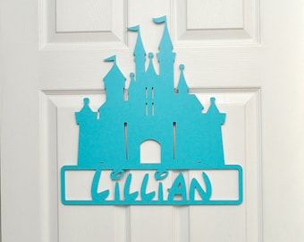 Castle Door Wall Hanger, Custom Personalized Name Sign, Kids Child's Room Gift