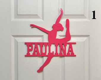 Personalized Dance Door or Wall Sign, Dancer Decoration Name
