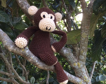 Monkey plush-Monkey gift Baby-Monkey Amigurumi-Monkey soft toy-wool monkey toy handmade
