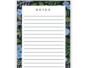 Floral Stationery Notepad Sheets, Floral Desk Pad, To Do List Organizer, 60 Tear Off Sheet Notepad