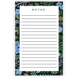 Floral Stationery Notepad Sheets, Floral Desk Pad, To Do List Organizer, 60 Tear Off Sheet Notepad