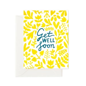 Get Well Soon Flower Card // Carte Feel Better, Get Well Soon Card, Sympathy Card, Card for Sick Friend, Empathy Card