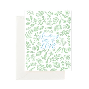 Sending Love // Feel Better Card, Encouragement Card, Love & Friendship Card, Floral Love Card, Sympathy Card, Valentine's Day Card image 1